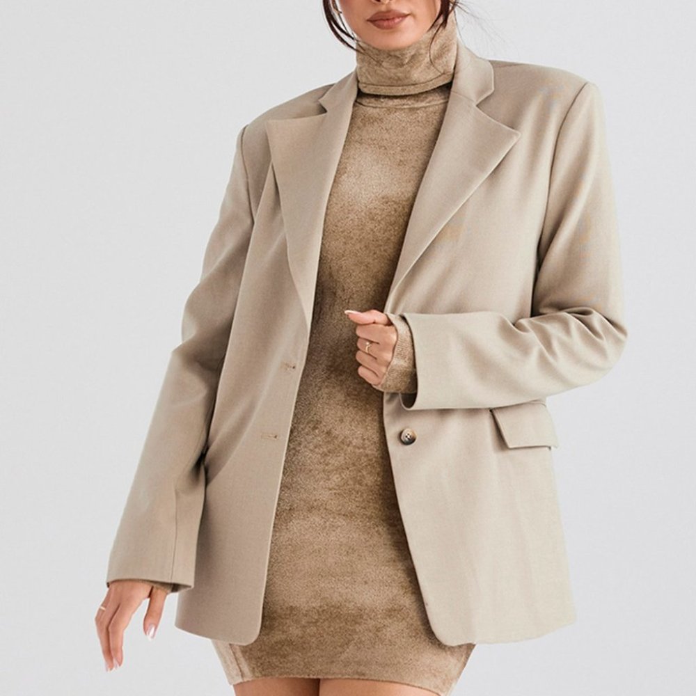 House of CB Aline Blazer Oversize Fit XS Mink/musk/taupe